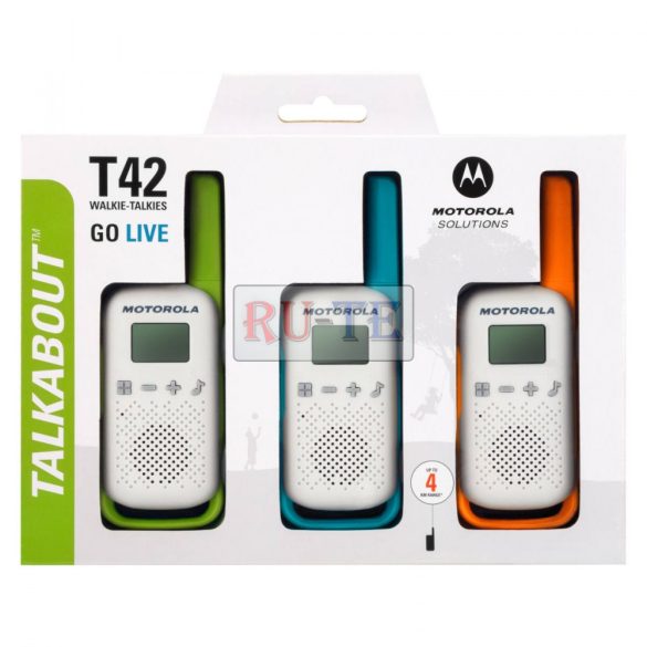 Motorola TALKABOUT T42 triple pack walkie talkie